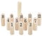 vidaXL Kubb Spielset 13-TLG., Wurfspiel mit Tragetasche, Holzspiel für Familienfeiern, Wikingerspiel Gartenspiel, Massivholz Kiefer