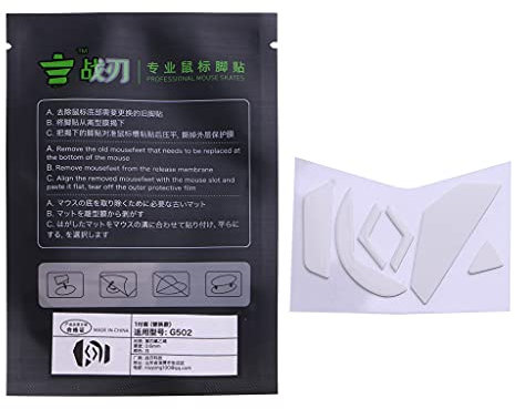HOOLRZI Mausfüße für G502 Maus, Ersatz-Mauspads, Gleiter, Kantenschutz, Aufkleber, weiße Mauspads, 1 Stück