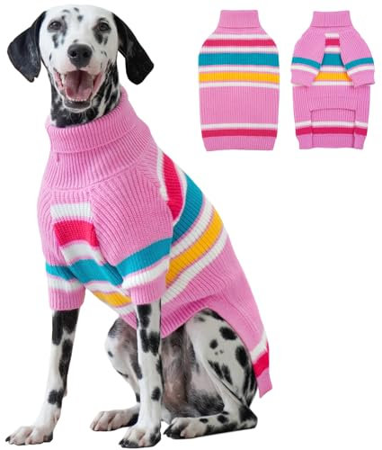 IECOii XL Hundepullover für Große Hunde, Rüden und Hündinnen - Süße Weihnachts-Winterkleidung, Warmer Winterpullover für Corgis, Beagle, XL