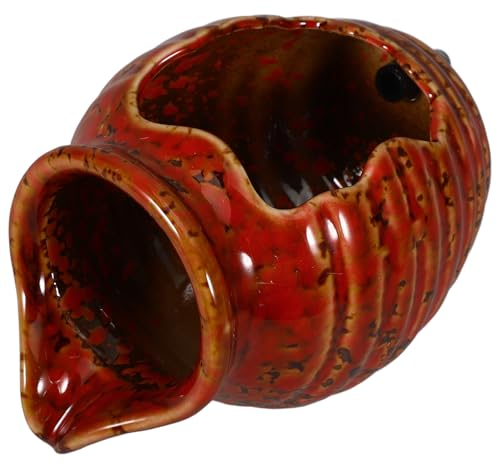 Yardwe Fontaine Décorative Cascade en Pot en Céramique Mini Fontaine Dextérieur pour Cour Balcon Année