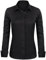 J.VER Bluse Damen Casual Business Bluse Damen Button Down Shirts Klassische Langarm Kragen Tops Bügelleichtes Modern Oberteil,Schwarz,XL