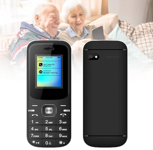 Basic Cell Phone for The Elderly, Unlocked 2G Mobile Phone with Big Buttons, Backup Dumb Phone with GSM Standard, Supports Dual SIM + SD Card,No Internet,Black