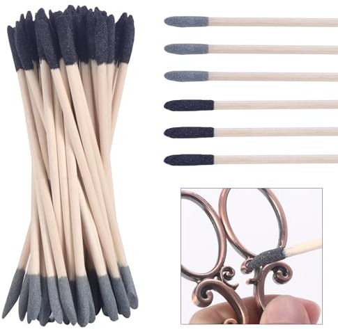 WiMas 50 Pack Sanding Sticks Double End Matchsticks 150/280 Grit Sanding Twigs Slanted Sanding Tool Fine Detailing Polishing Tool for Model Gundam Building Wood Crafts Nail Art Polishing