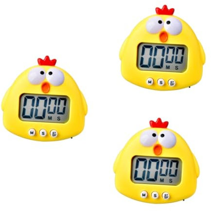 Ciieeo Lot De 3 Réveils Électroniques pour La Cuisson du Poulet Minuteur De Cuisine Compte À Rebours Minuterie Domestique