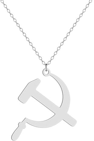 Hao Wu Xuan sintesi Falce E Martello Ciondolo Collana Donne Uomini Lavoratore Contadino Gioielli Vintage Unione Sovietica Bandiera Collana