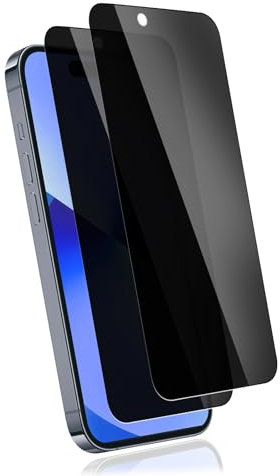 Carantee Sichtschutz für Panzerglas für iPhone 15 Pro Max Schutzfolie Matt, 2 Stück Anti Spy Schutzglas Blickschutz für 15 Pro Max Folie, Ultra-HD Privacy Blendschutz Anti-Spähen Privatsphäre
