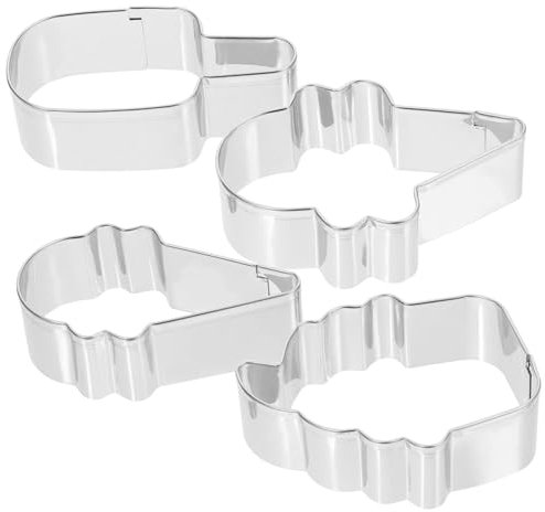 Cabilock 4 Stücke Ausstechformen Aus Edelstahl Für Kekse Pfannkuchen Backzubehör Diy Ausstechformen Aus Metall Für Fondant Eiscreme Süße