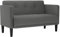 Generisch Kangmusi Zweisitzer-Sofa Dunkelgrau 111 cm Stoff, Grau 4100561