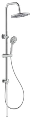 Colonna doccia in acciaio inox satinata completa
