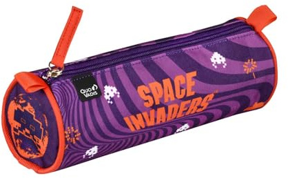 Quo Vadis Trousse scolaire Space invaders Violet 23x8x8 cm