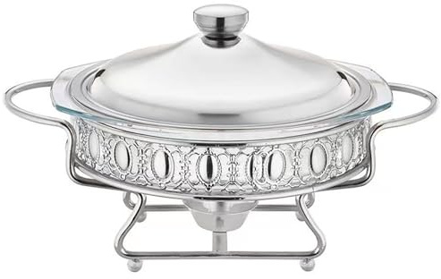 Eleganter runder Glas-Speisenwärmer für die Küche, unverzichtbar, 2,0 l, Thermostat-Töpfe für den täglichen Gebrauch