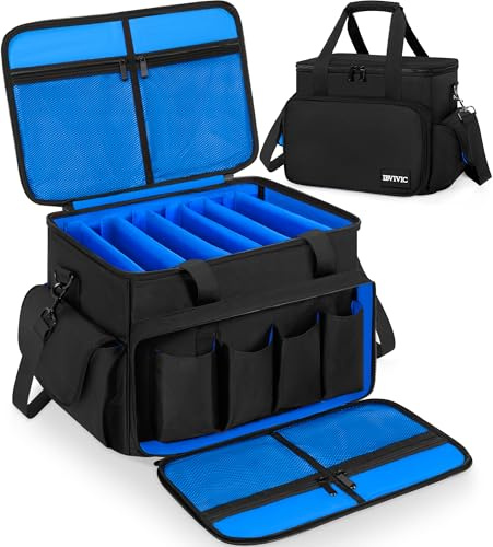 OUUTMEE DJ Cable File Bag, DJ Wire Storage Bag with Removable Dividers