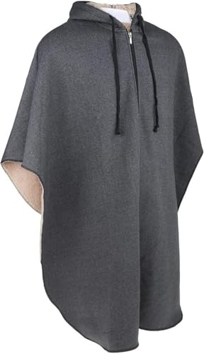 CAIYZH Manta Silla De Ruedas con Capucha Adultos, Poncho Tipo Capa Y Manta Cálida Portátil Personas Mayores con Discapacidad, Funda For Silla De Ruedas For Hombres Y Mujeres