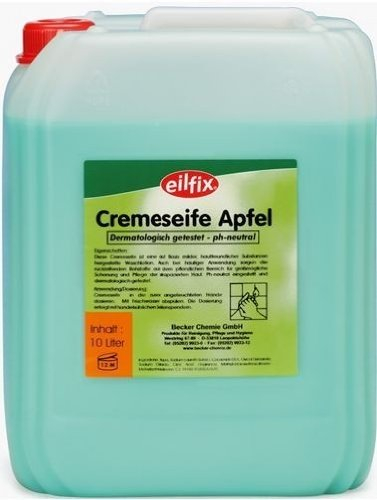 Eilfix Cremeseife Apfel mit speziellen rückfettenden Wirkstoffen , Inhalt:5 l