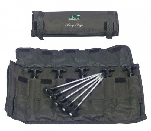 Sänger Top Tackle Systems Anaconda Bivvy Pegs Large/Zeltheringe (10 Stück/31cm), Schwarz
