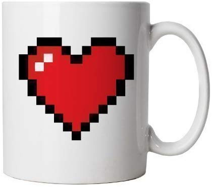 Tasse mit Herz, pixeliert [Küche und Haus]