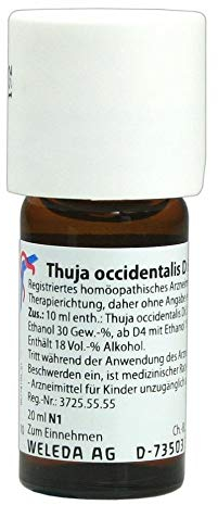 THUJA OCCIDENTALIS D 6 Dilution 20 ml
