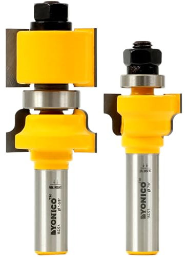 Yonico 18227-2 Bit Window Sash Router Bit Set, Ogee - Stock Size: Up to 1-1/2 - 1/2 Shank