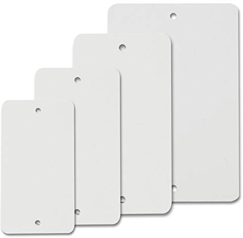 500 Warenanhänger aus Metall Metalletiketten Metallanhänger Hängeetiketten 75x130mm 610041 Format wählbar
