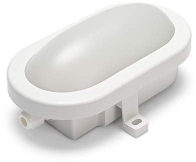 VELAMP TARTARUGA – Plafoniera LED impermeabile (IP44) – 450 lumen luce bianca naturale 4000K. Ideale per montaggio all’esterno – Colore bianco