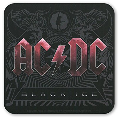 Logoshirt® Rock I AC/DC I Black Ice I Untersetzer I Coaster I Kork I 10x10cm I langlebiger Druck I Lizenziertes Originaldesign