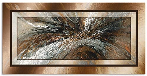 ARTland Wanddeko Wandbild Alu Verbundplatte für Innen & Outdoor Bild 150x75 cm Abstrakte Kunst Geometrie Modern Abstrakt Kreativ Kupfer T9PD