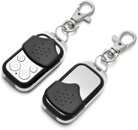 ITALIAN ALARM - solo x Centrali Antifurto MICRO TOUCH, coppia Telecomando Antifurto Casa Wireless con Protezione Tasti in PVC Antiurto, 4 funzioni e pulsante emergenza allarme anziani