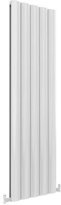 Reina Belva Aluminium White Single Panel Vertical Designer Radiator 1800mm x 412mm - Central Heating