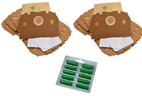 20 Staubsaugerbeutel + 20 Duftstäbchen geeignet für Vorwerk Tiger 250, 251, 252