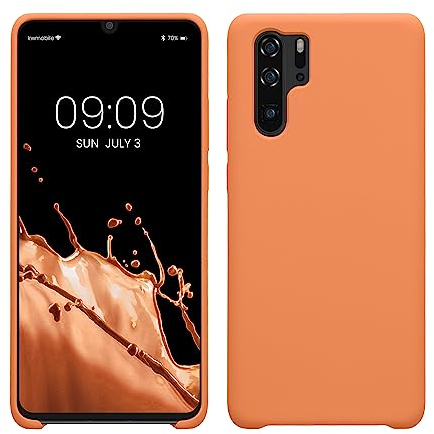kwmobile Hülle kompatibel mit Huawei P30 Pro Hülle - Silikon Handy Case - Handyhülle weiche Oberfläche - kabelloses Laden - Papaya