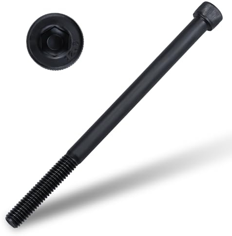 5/16-18 x 6 Tornillos de cabeza de zócalo Tornillos 5 piezas, Acero de aleación de grado 12.9, Acabado de óxido negro, Rosca parcial, Llave Allen Socket