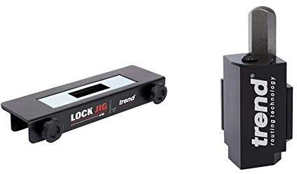 Trend Lock/JIG for Routing Face-Plate Recess and Mortise - Doorlock Installation Tool & C Corner Wood Chisel for Square Hinge and Lock Face Fitting, Black, 70mm