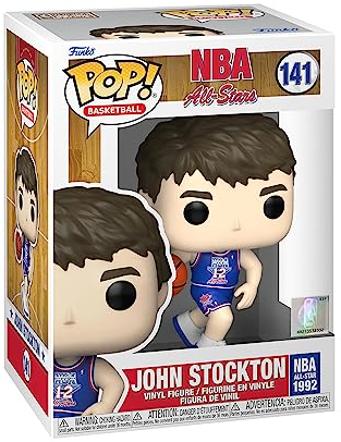Funko Pop! NBA Legends-John Stockton - (Blue All Star Uni 1992) - Figura in Vinile da Collezione - Idea Regalo - Merchandising Ufficiale - Giocattoli per Bambini e Adulti - Sports Fans