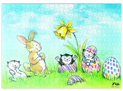 MyPuzzle Kater Jacob - Der Osterhase ist da! - Premium 500 Teile Puzzle - MyPuzzle Sonderkollektion von Kater Jacob