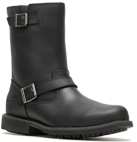 HARLEY-DAVIDSON FOOTWEAR Stivali da moto Proctor 20,3 cm con doppia fibbia, nero, 41 EU