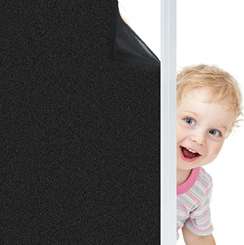 Rwest X Fensterfolie Selbsthaftend Blickdicht Sichtschutzfolie Fenster Milchglasfolie Statische Fensterfolien Anti-UV Folie Für Zuhause Badzimmer oder Büro