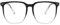 Blue Light Blocking Thick Square Frame Clear Lens Glasses Eyeglasses Super Oversized Fashion and Costume TR90 Frame (Black/Clear)