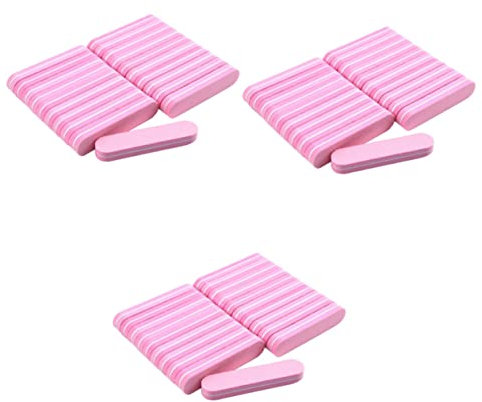 LALAFINA 60pcs Nail Buffer Block Double Sided Polishing File Kit for Fingernails Manicure Tools