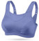 Wingslove Damen Starker Halt Sport BH Große Brüste Ohne Bügel Breite Träger Verschluss Bustier Lauf Joggen Bra (Lila 110D)