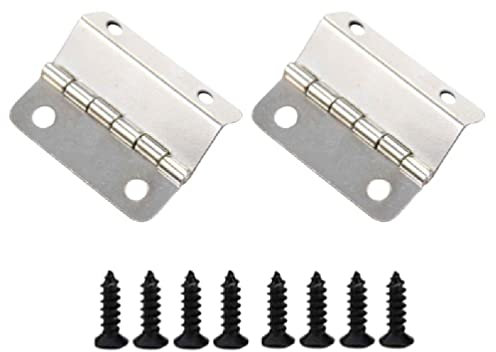 Lot de 2 charnières pliantes anciennes pour caisse en bois - Petite charnière décorative - Pour porte d'armoire - Boîte à bijoux - 3 charnières pliantes - Matériel de décoration de meubles