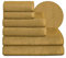 BEAUTEX Handtuch-Set Premium Frottier Sets Made in Europe, 100% Baumwolle 550g/m², Oeko-TEX Zertifiziert (Set: 2 Gäste-, 2 Hand-, 2 Badetücher in Gold)