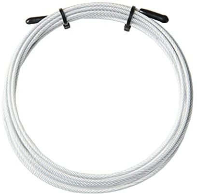 PICSIL - Câble de Rechange pour Corde à Sauter, Acier Tressé avec Revêtement PVC, Longueur 3 m et Épaisseur 2,5 mm, Compatible avec la Plupart des Marques (Gris)