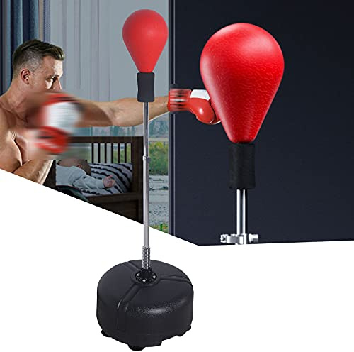Sports Boxsack Stehend Punchingball Boxen Erwachsene Boxtraining Standboxsack Boxbirne Verstellbar Kinder Boxende Stand Freistehender Boxball FüR Verstellbarer Mit StüTzstäNder 120-160Cm