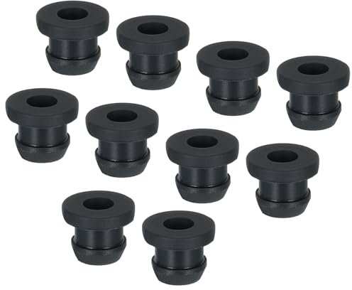 QUARKZMAN 30 Stück Snap Rubber Grommet Plug Mount Dia 7,5 mm ID 5 mm Seal Anti-Scratch für Electrical Box Cable Pipe Schwarz