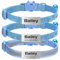 kodinsiivous 3 Pack Katzenhalsband mit Namensschild und Glocke, Personalisierte Reflektierendes Katze Halsband mit Sicherem Schnellverschluss,Haustierhalsband für Mädchen & Jungen(Hellblau)
