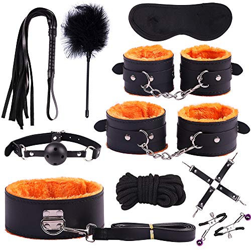 Set Bóndage de 10 Piezas para El Set Ideal para Principiantes de Rojo