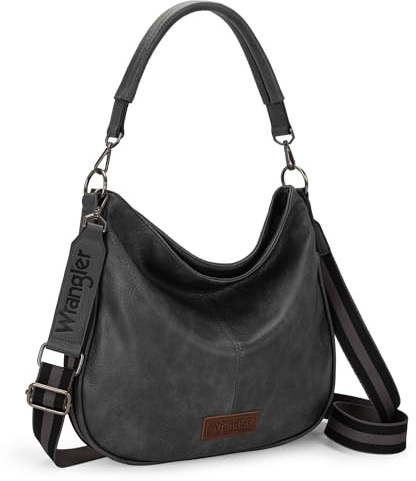 Wrangler Hobo-Tasche, Umhängetasche für Damen, Schultertasche, Handtasche mit verstellbarem Riemen