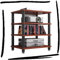 ILOOXI HiFi-Rack-AV-Regal Aus Holz & Stahl, 1/2/3/4-stufiger TV-Ständer, HiFi Regal, Audio Rack HiFi Regal(Red,4 Tier)