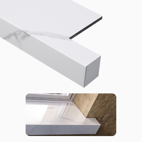 Davanzale per Finestra Rivestimento Balcone Decorativo Davanzale Copridavanzale, Finitura Piastrelle Acriliche Davanzale Copridavanzale con Punta, Personalizzato Davanzale per Casa(Style B,160x20cm/63