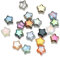 Hnonoxy 100 Piezas Abalorios para Hacer Pulseras, Cuentas de Cristal con Forma de Estrella, Multicolor, Vidrio, Pequeño
